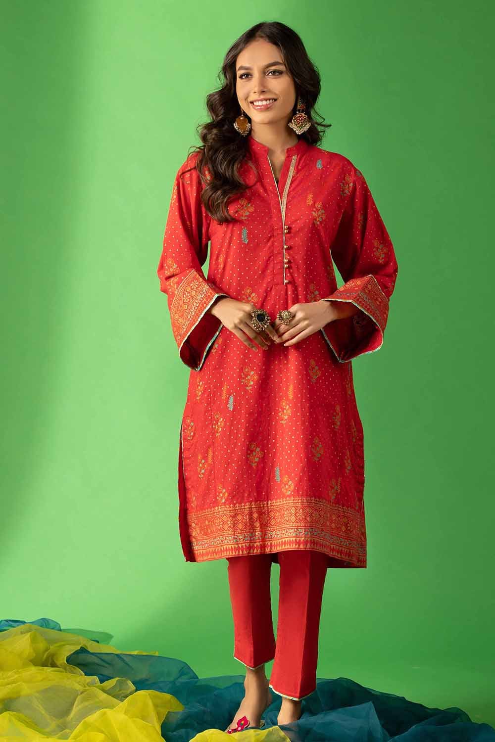 Cambric Block Printed Shirt And Trouser