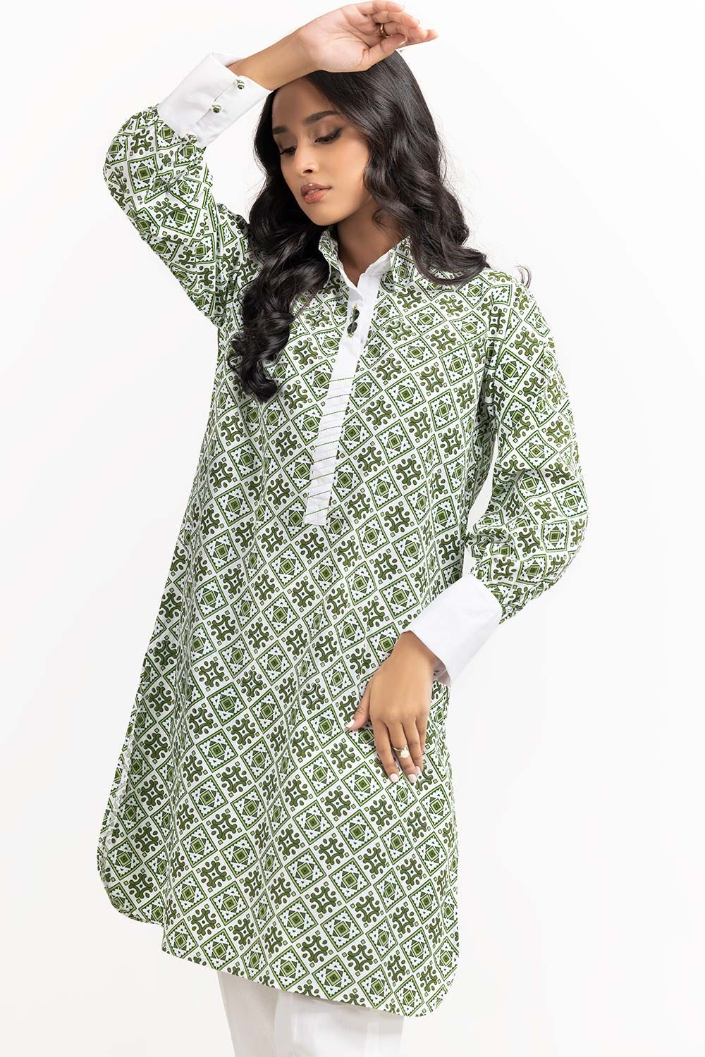 The Loom Dobby Block Printed Shirt