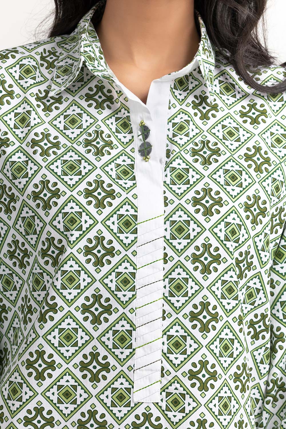 The Loom Dobby Block Printed Shirt
