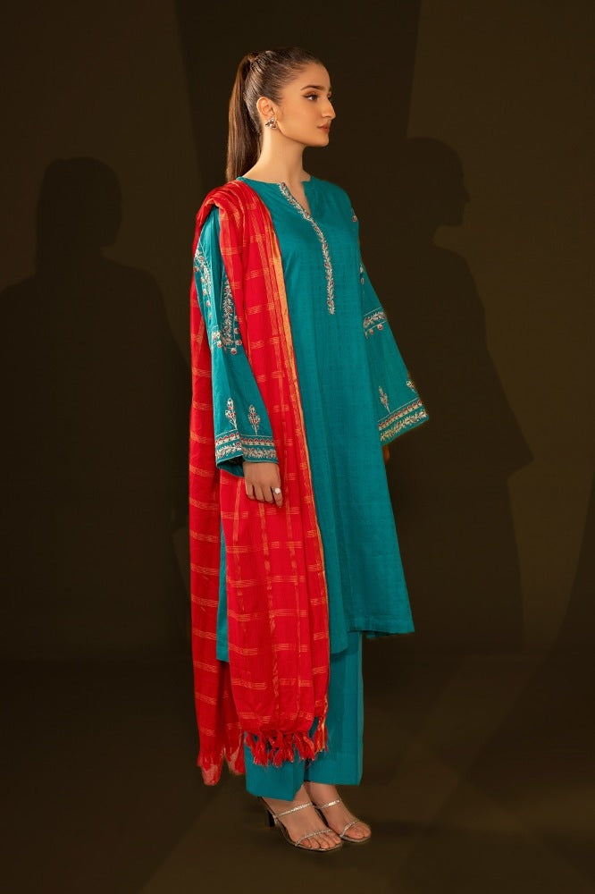 Jacquard Embroidered Shirt And Jacquard Dupatta