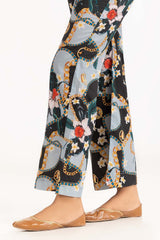 Satin Silk Printed Trouser