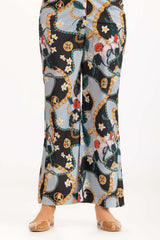 Satin Silk Printed Trouser