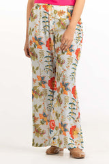 Satin Silk Printed Trouser