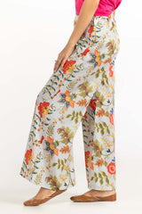 Satin Silk Printed Trouser