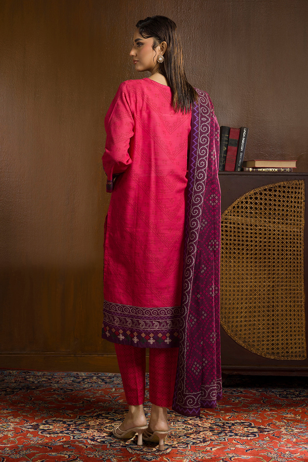 Kurta Shawl Trouser - 3007