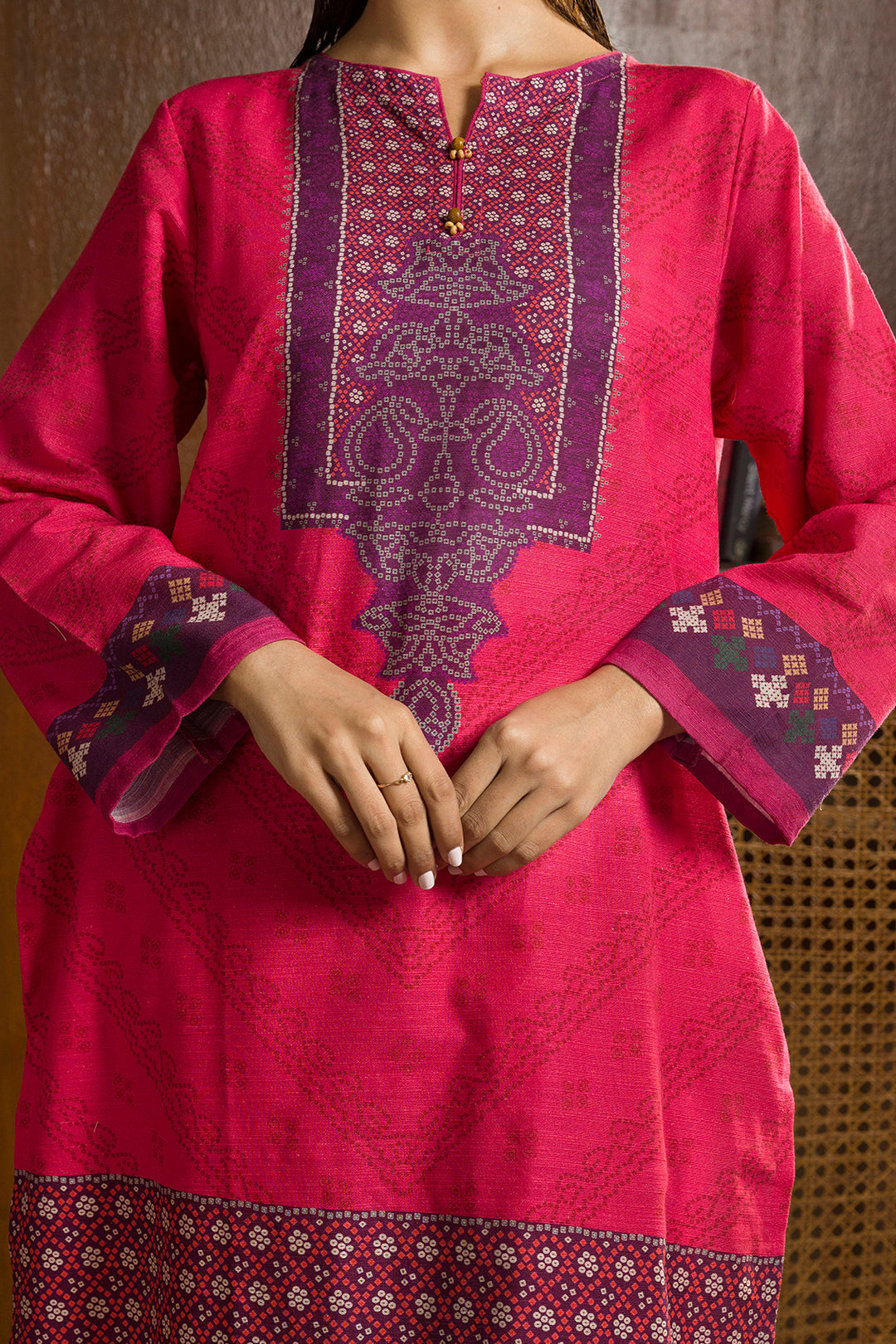 Kurta Shawl Trouser - 3007