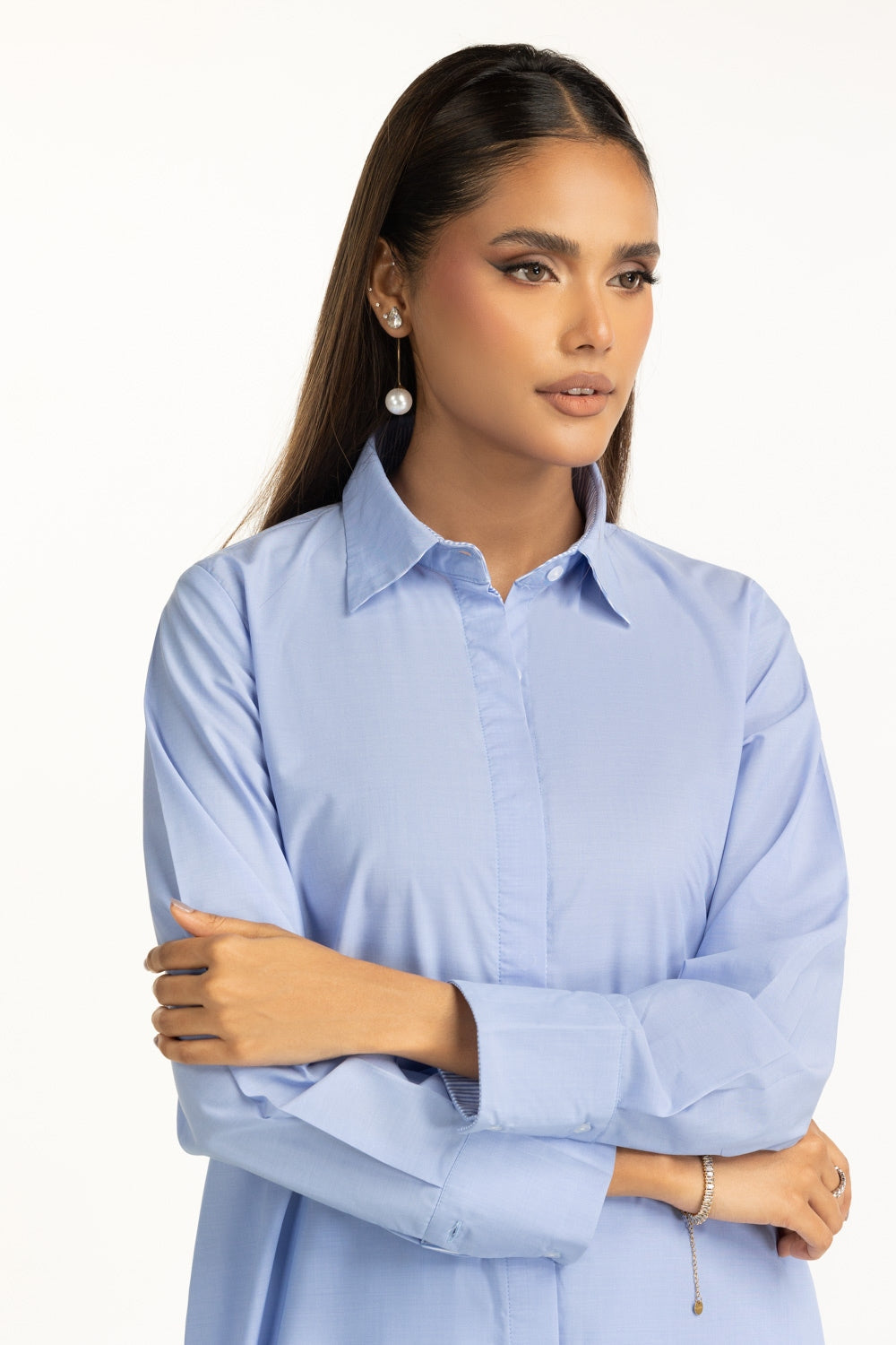 Yarn Dyed Button Down Shirt Dress