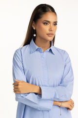 Yarn Dyed Button Down Shirt Dress