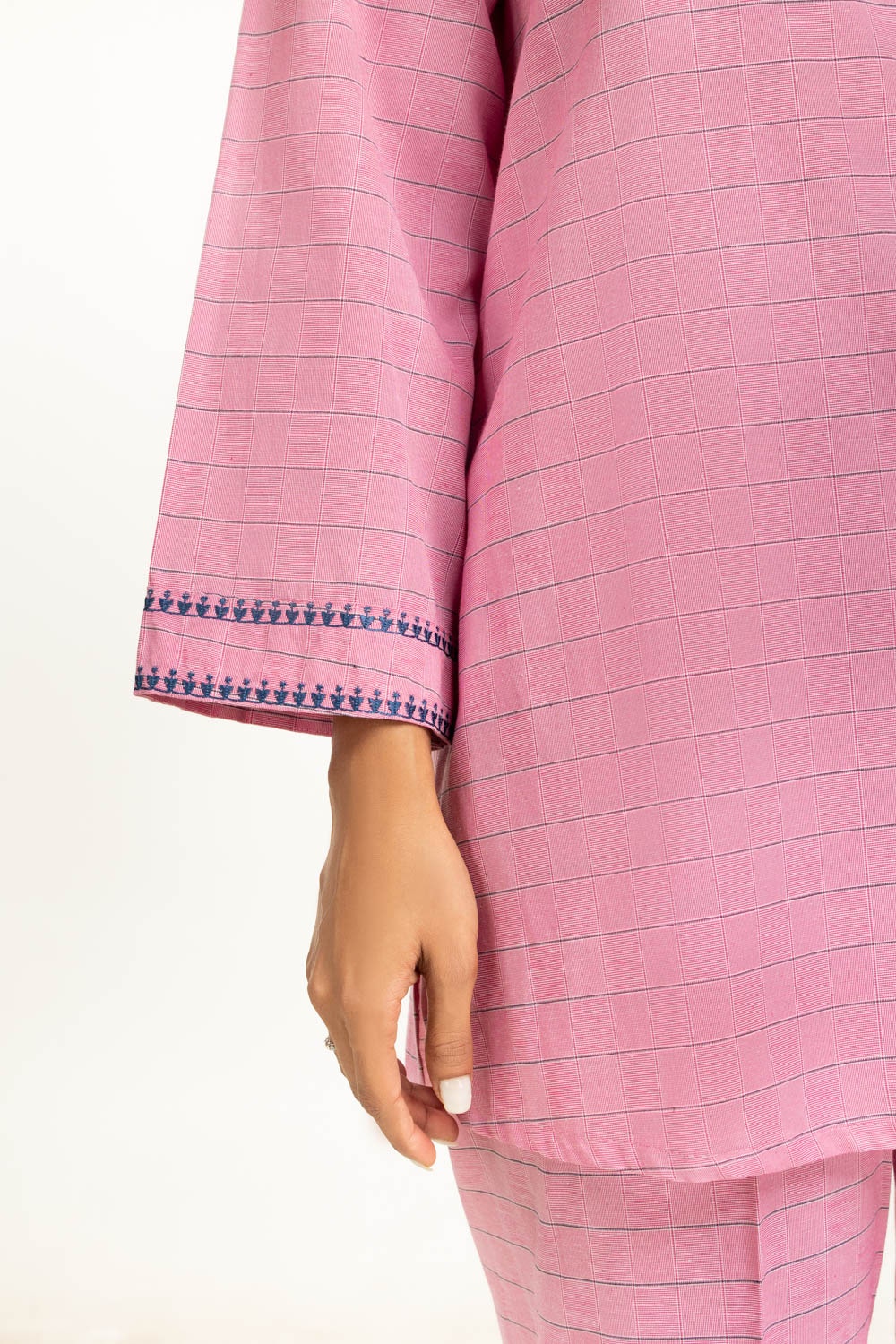 Yarn-dyed Embroidered Co-Ord Set